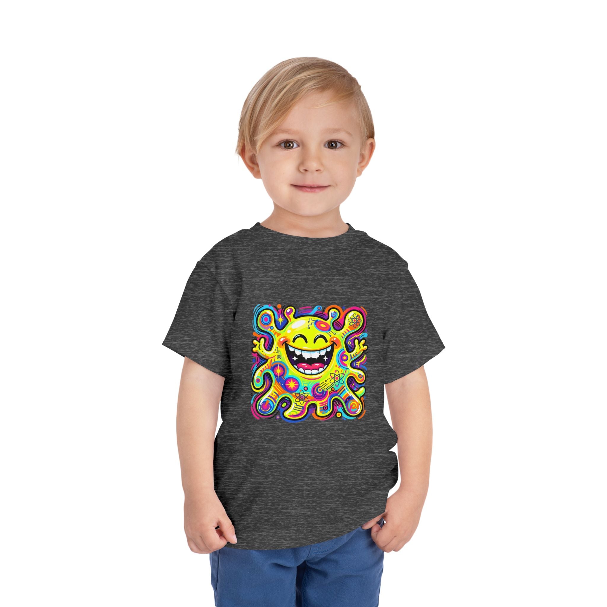 Toddler Tee - Vibrant Psychedelic Monster | Kids Abstract Cartoon Art