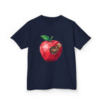 Kids Steampunk T-Shirt - Low Poly Geometric Mechanical Apple Worm