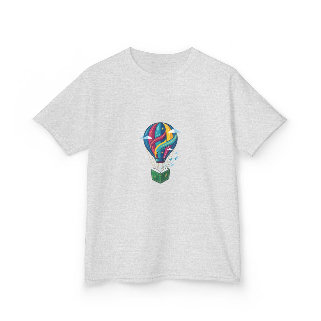 Kids T-Shirt - Bookworm Hot Air Balloon Reading Adventure Tee