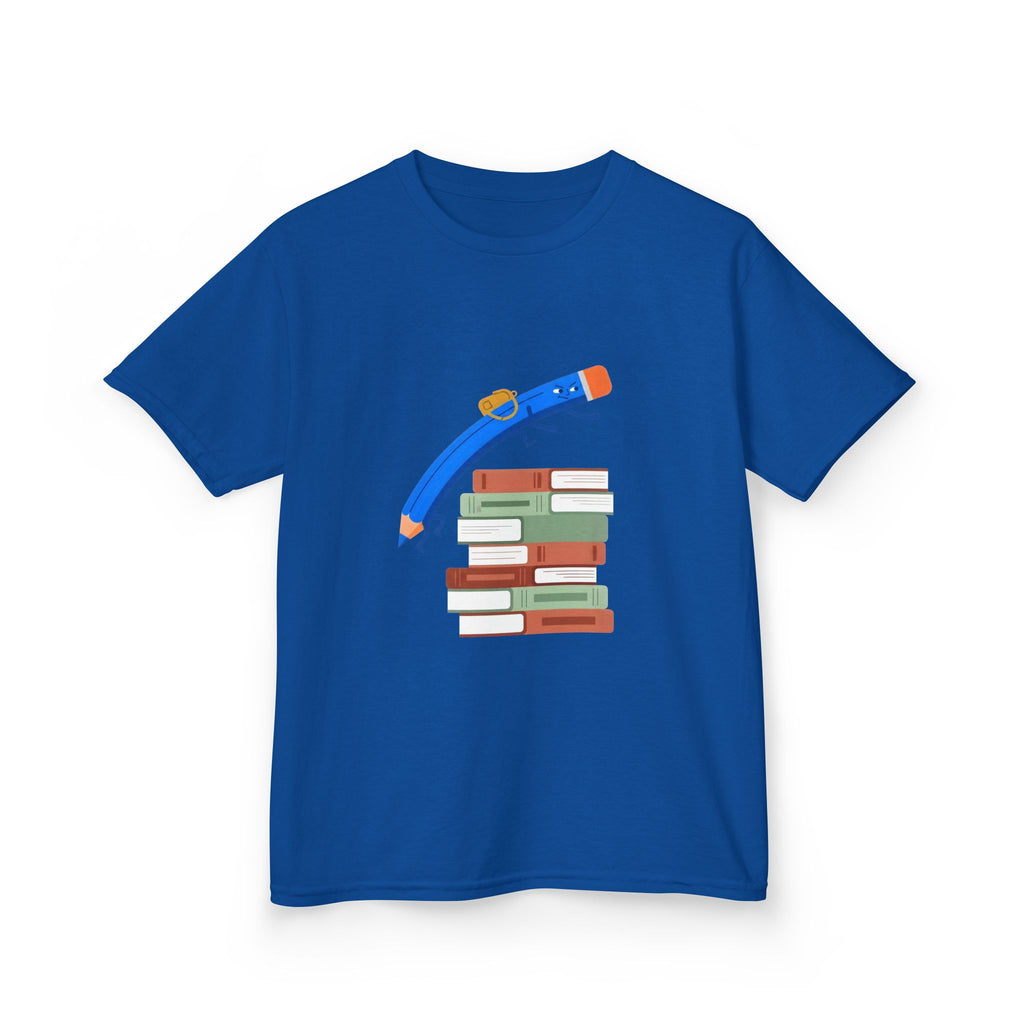 Kids Tee - Back to School Education | Books & Pencil