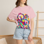 Garment-Dyed T-shirt - Joyful Abstract Creatures | Whimsical Graphic