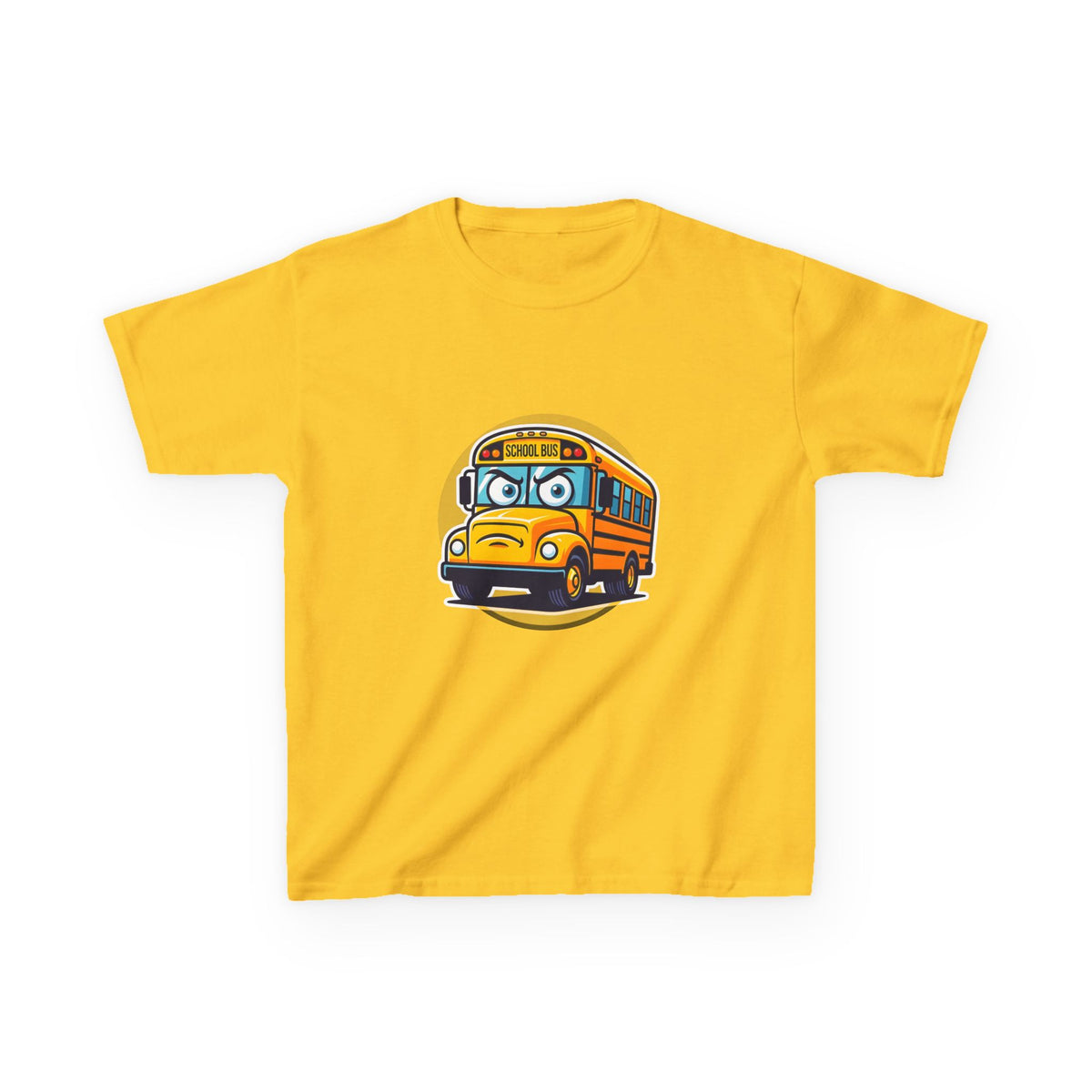 Kids T-Shirt - Angry SCHOOL BUS Cartoon Tee | Funny Character