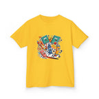 Kids Back to School Tee - Playful School Supplies Cartoon