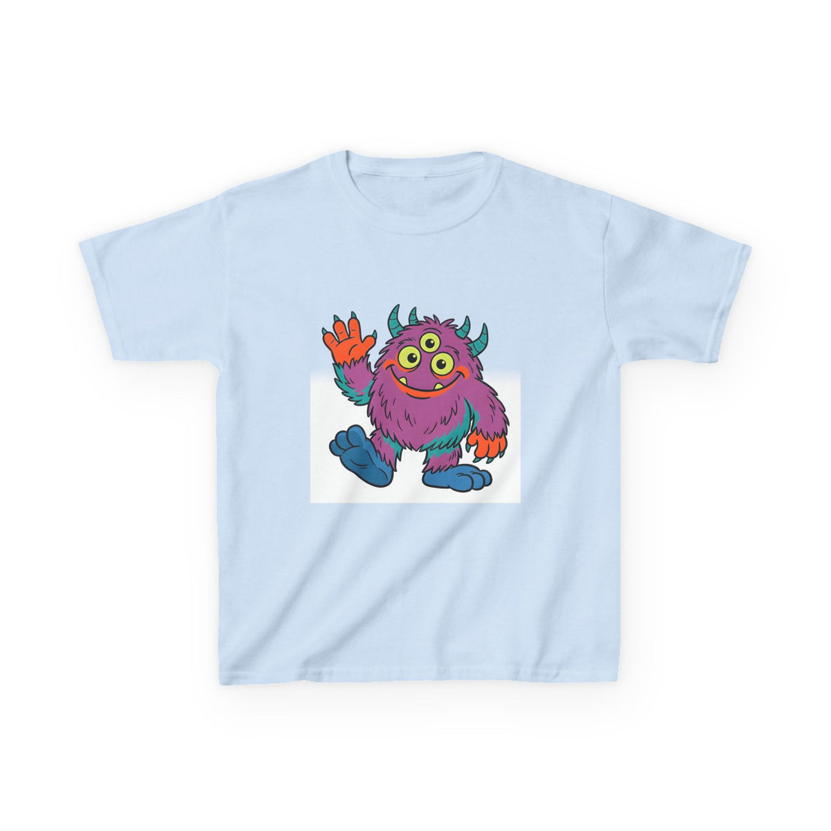 Kids T-Shirt - Cute 3-Eyed Monster Cartoon | Colorful & Fun
