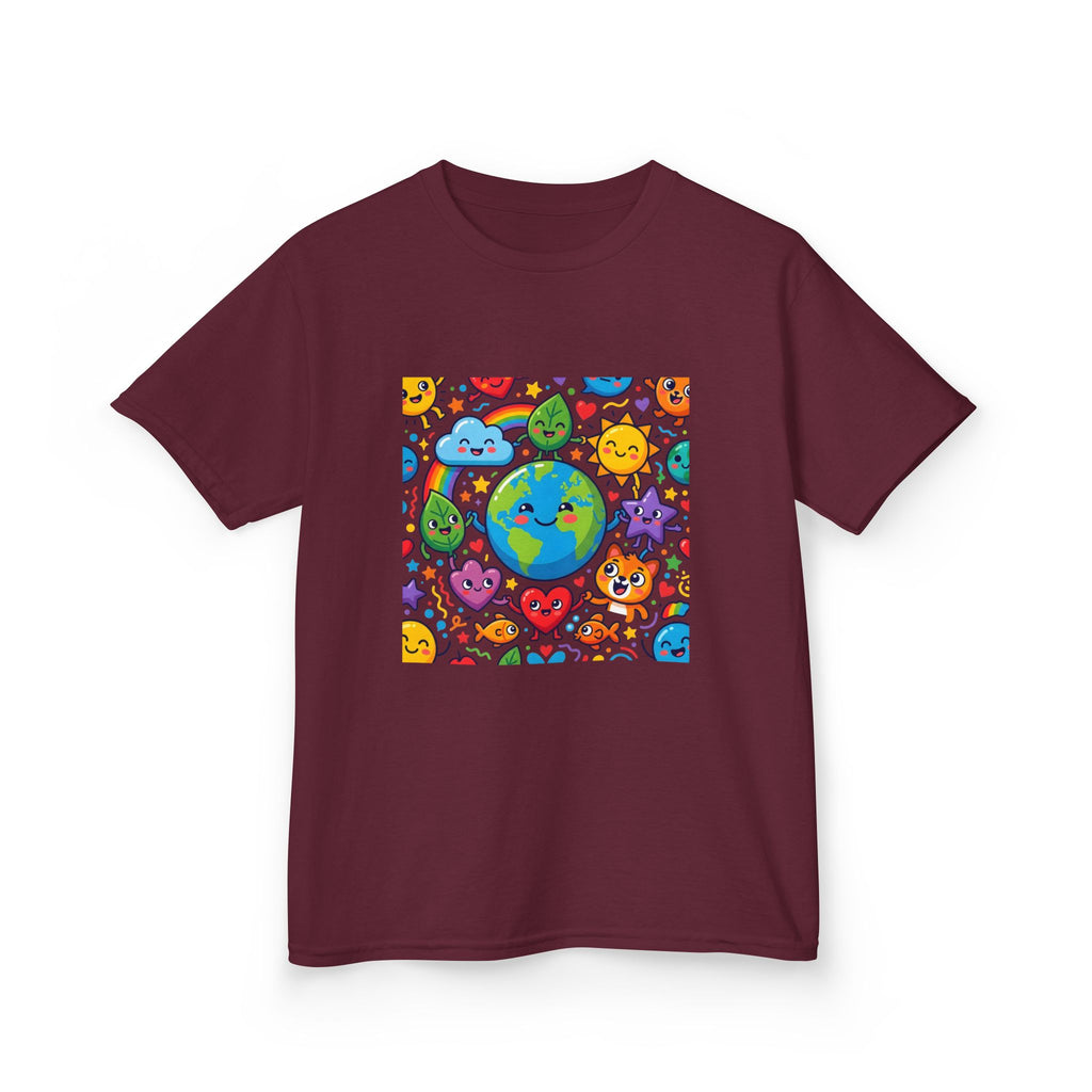 Kids Earth Day Tee - Happy Cartoon Planet | Nature Lovers