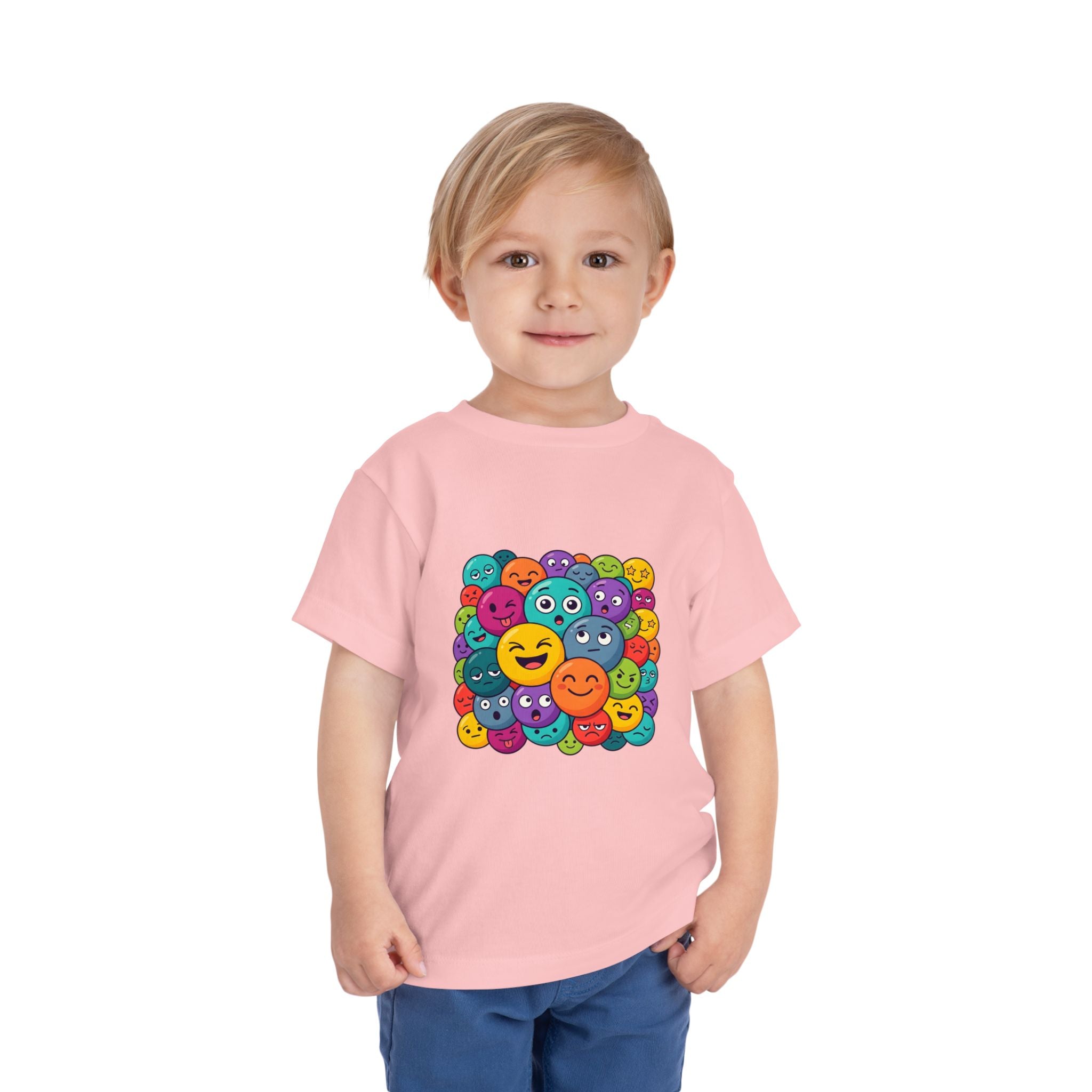 Toddler Tee - Expressive Emoji Faces | Kids Emotions & Feelings