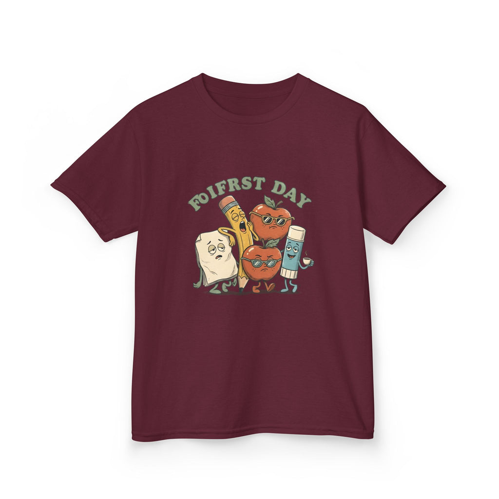 Kids Tee - Funny "FIRST DAY" Tired School Supplies Back to School 2026