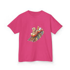 Kids Learning Train Tee - Whimsical Bookworm Education Shirt