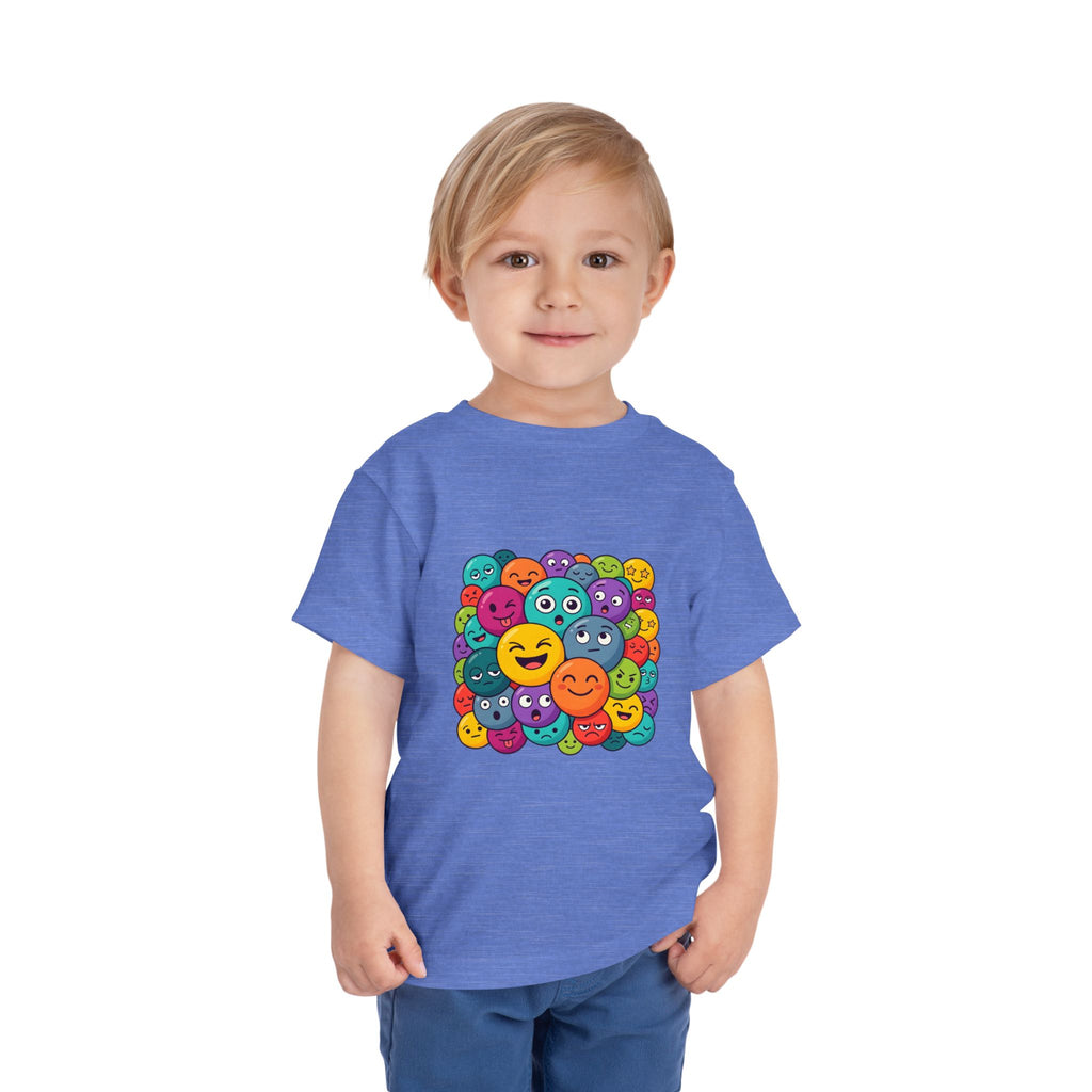 Toddler Tee - Expressive Emoji Faces | Kids Emotions & Feelings