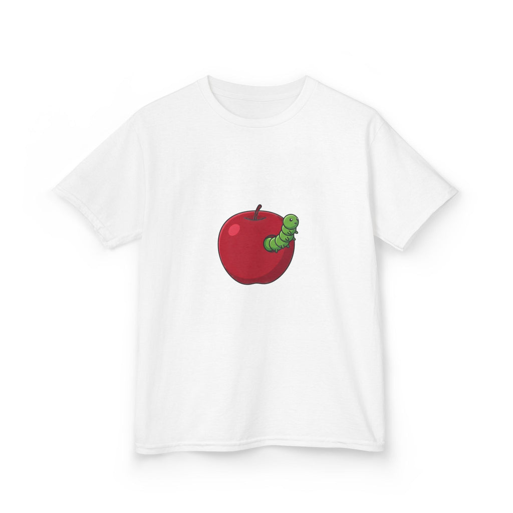 Kids T-Shirt - Cute Hungry Bookworm Caterpillar Apple Tee