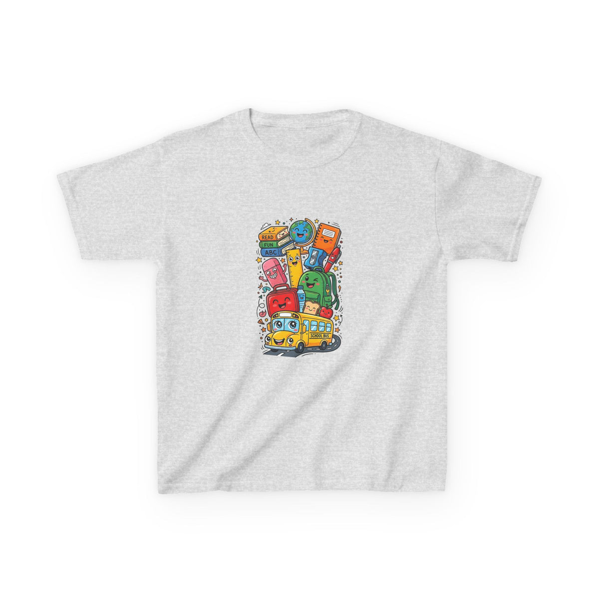 Kids Back to School T-Shirt - Cute School Bus, ABC | First Day