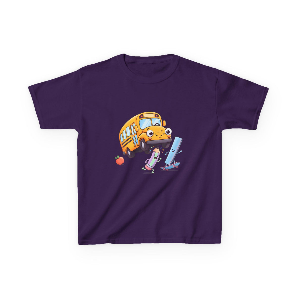 Kids School Bus Tee - Cute School Supplies Shirt | Back to School 2026