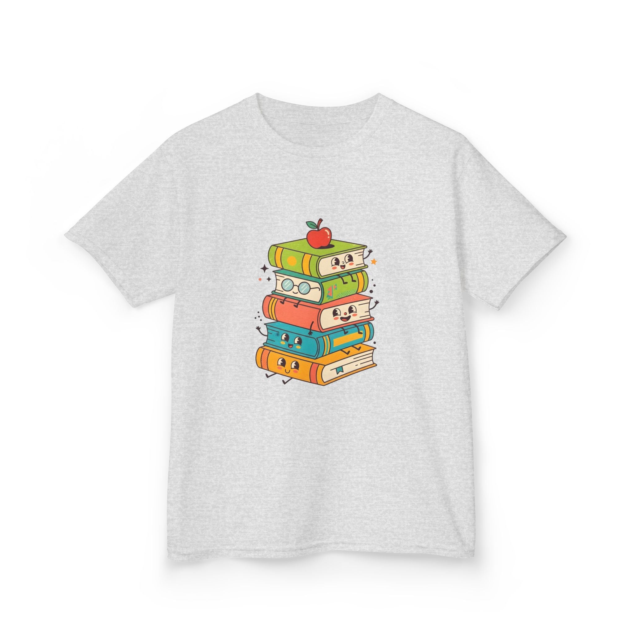 Kids Bookworm Tee - Whimsical Retro Reading & Learning Design