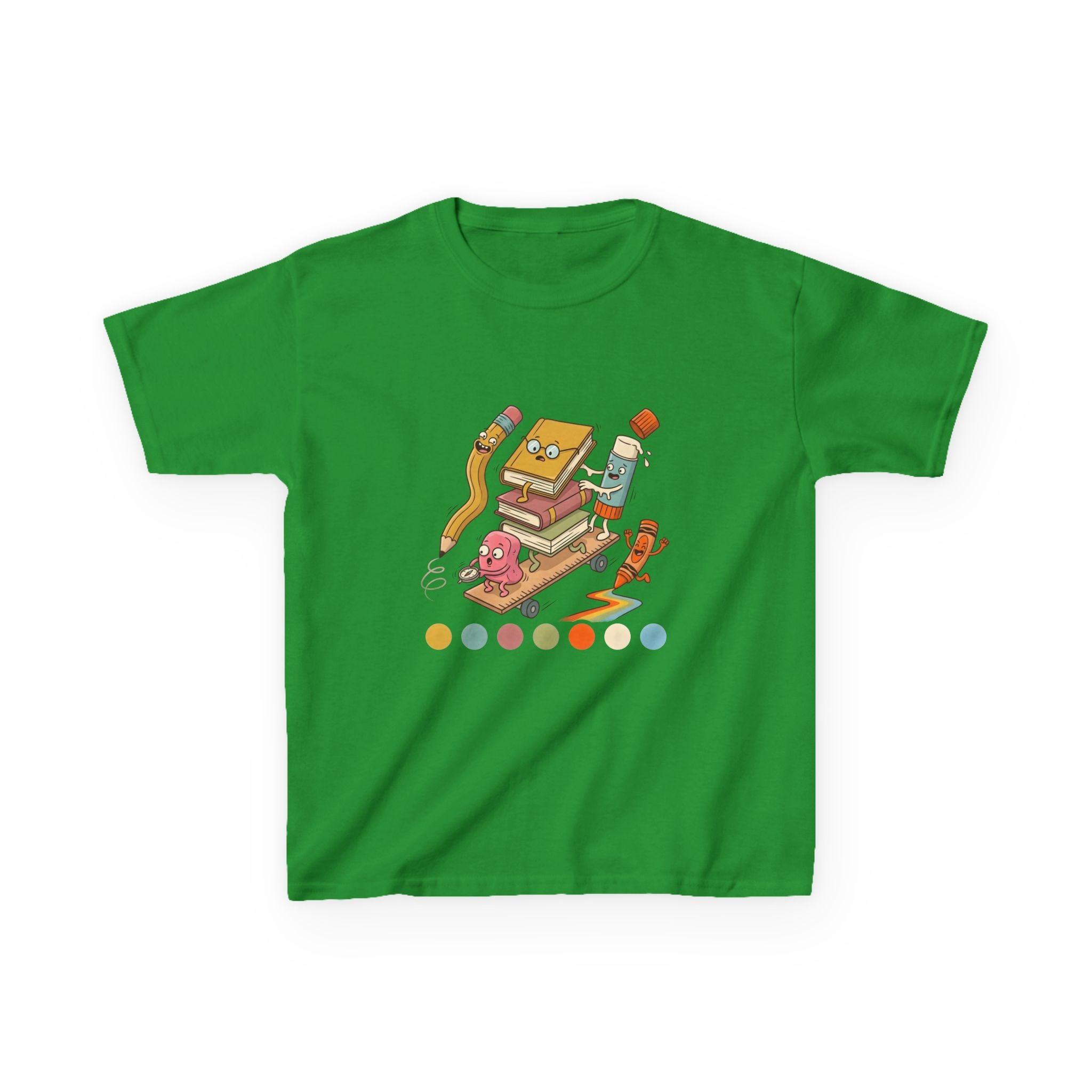 Kids T-Shirt - Cute Cartoon School Supplies | Back to School 2026