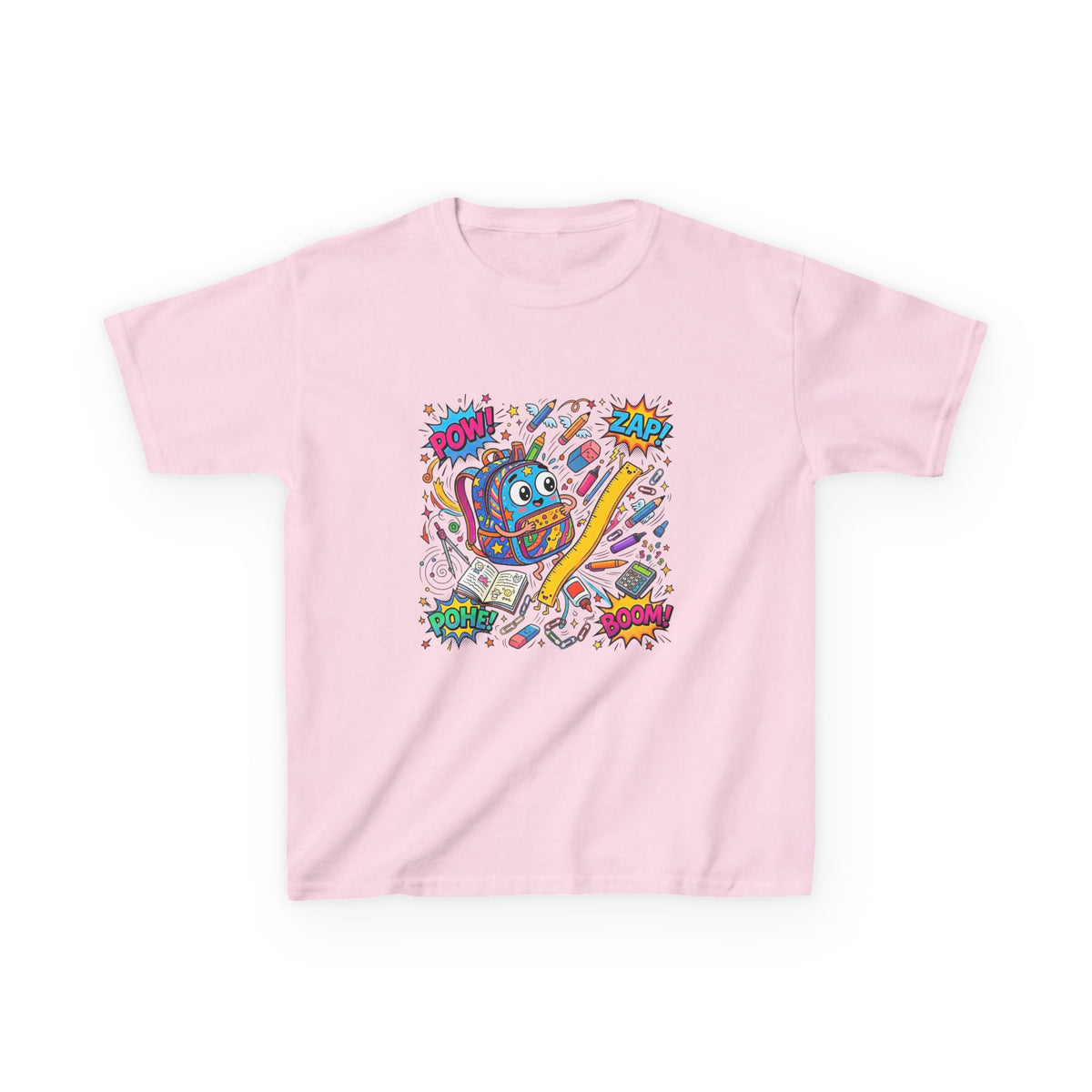 Kids T-Shirt - POW! ZAP! Comic School Supplies | Back to School