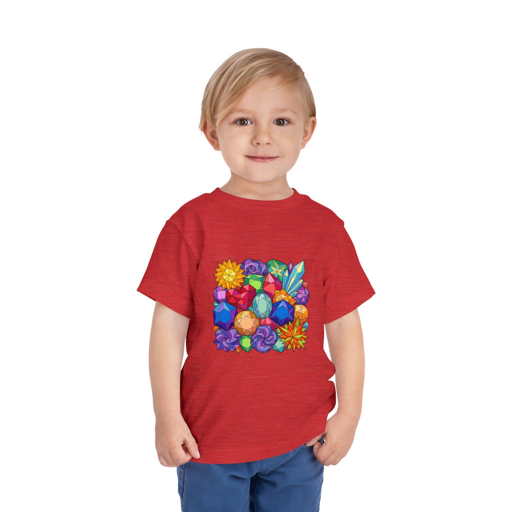 Toddler Tee - Vibrant Geometric Crystal & Gemstone Shirt