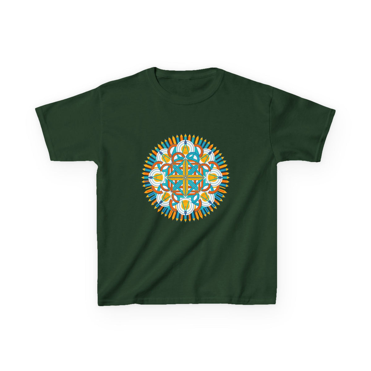 Kids T-Shirt - Math & Drafting Tools Mandala | STEM