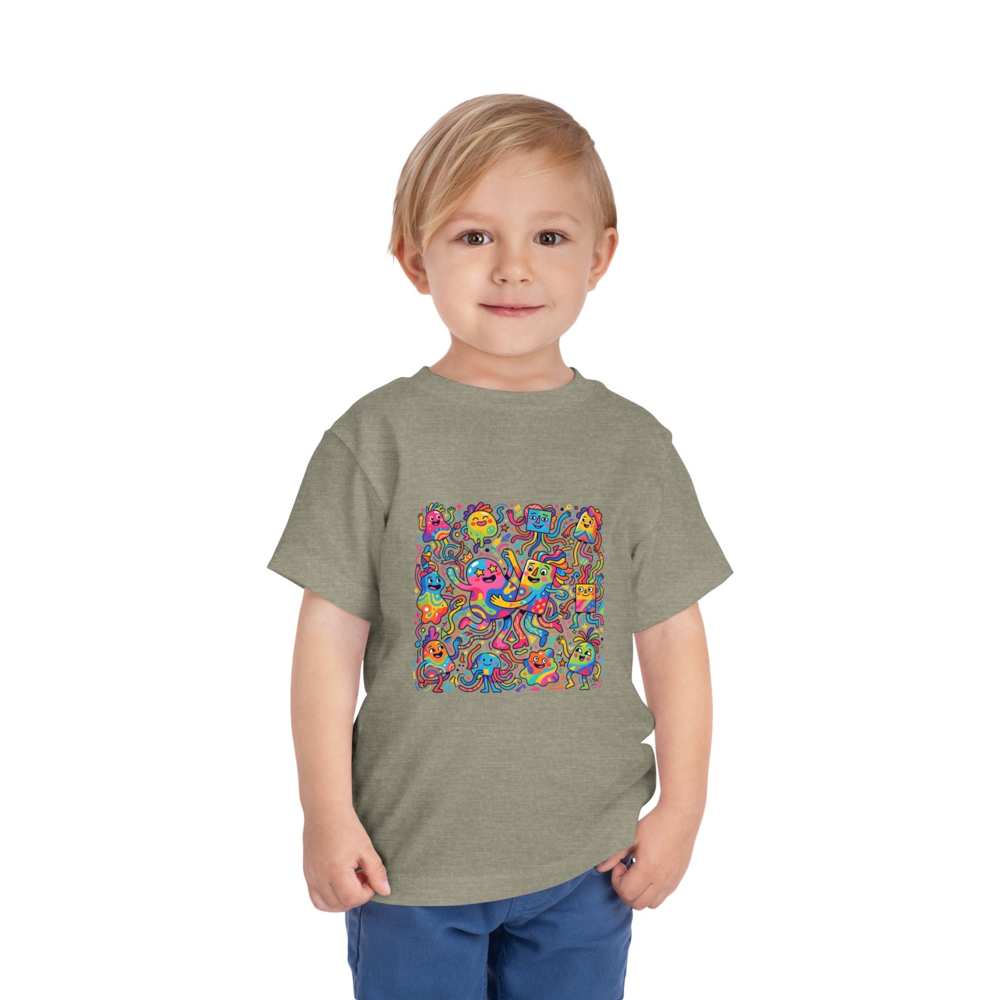 Toddler T-Shirt - Vibrant Whimsical Creatures | Doodle Art