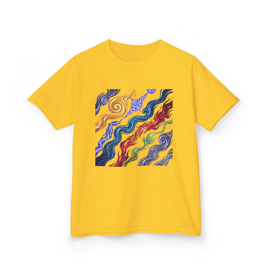 Kids Tee - Vibrant Elemental Magic Energy | Fantasy Glow