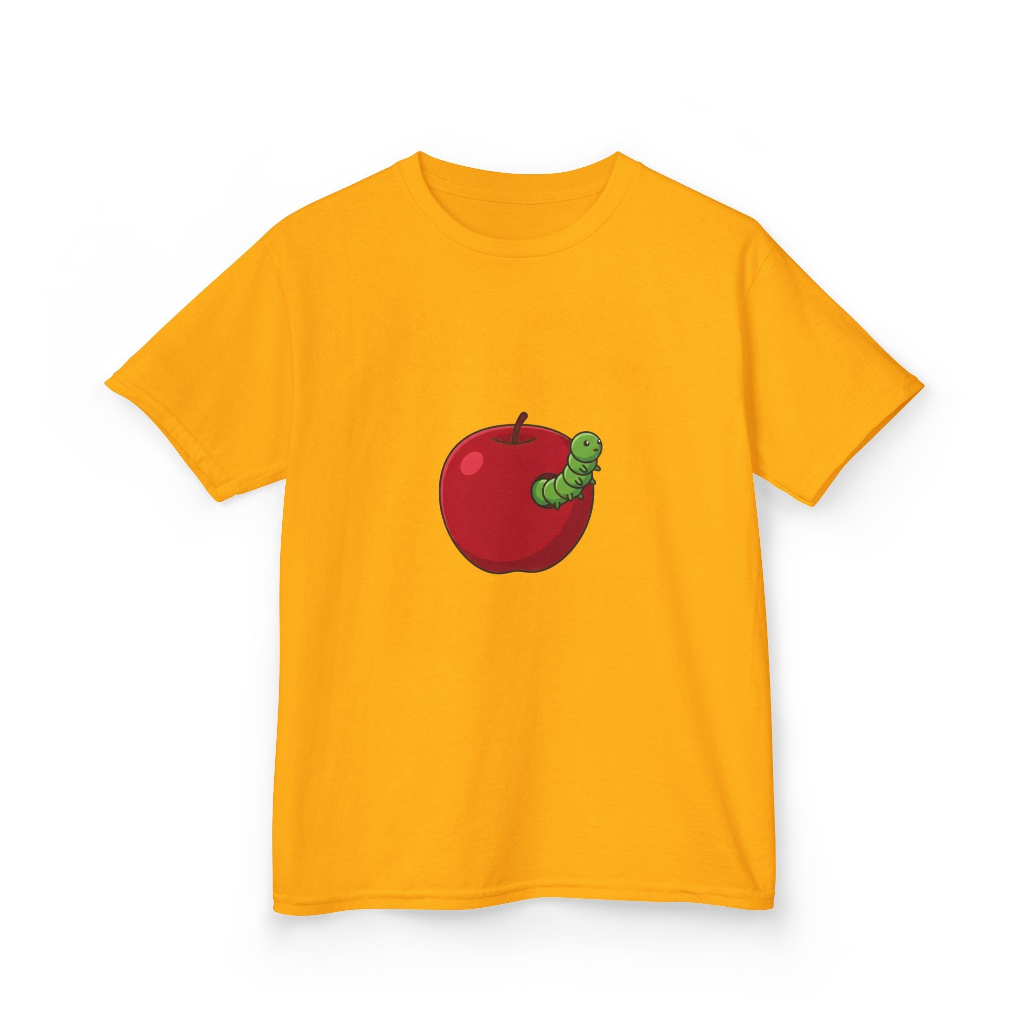 Kids T-Shirt - Cute Hungry Bookworm Caterpillar Apple Tee