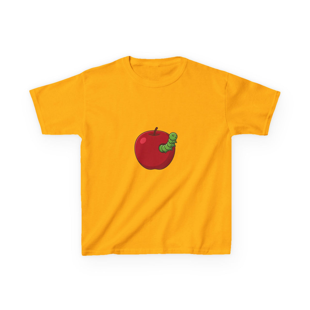 Kids T-Shirt - Cute Hungry Bookworm Caterpillar Apple Tee