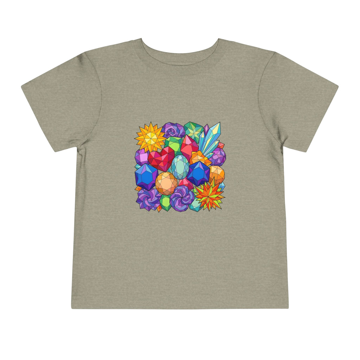 Toddler Tee - Vibrant Geometric Crystal & Gemstone Shirt