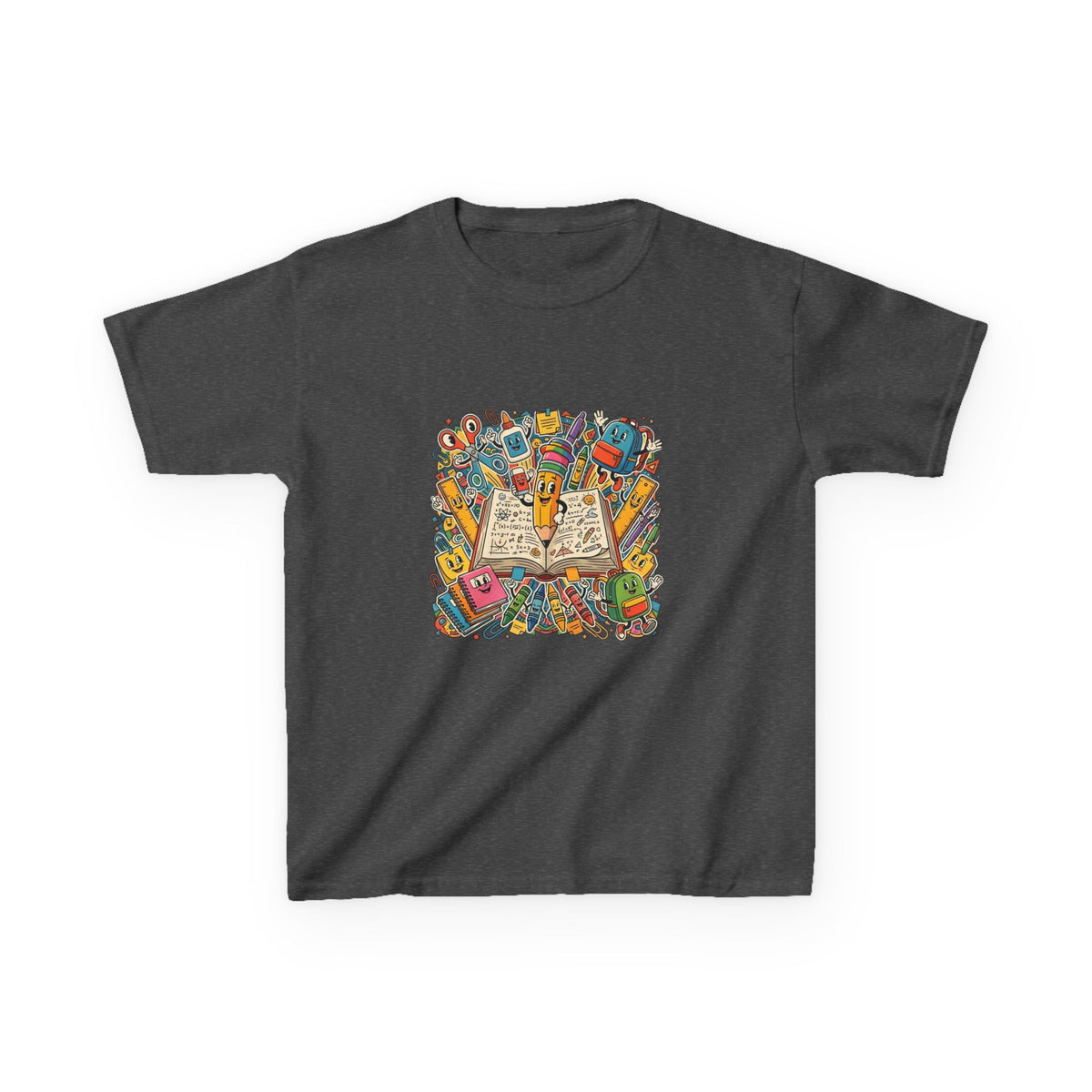 Kids Back to School Tee - Math Equations & School Supplies | 2026