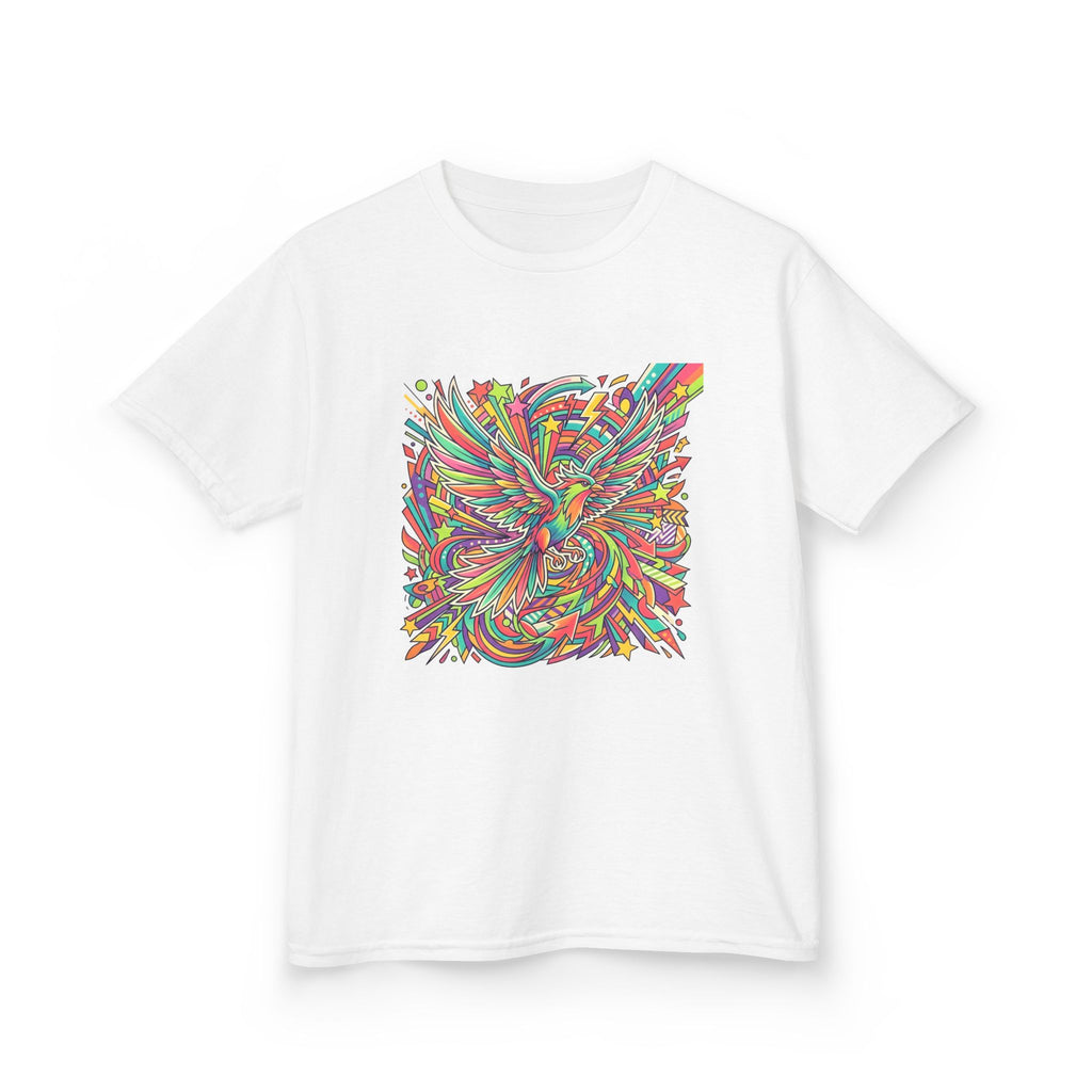 Kids Mythical Phoenix Tee - Energetic Psychedelic Art
