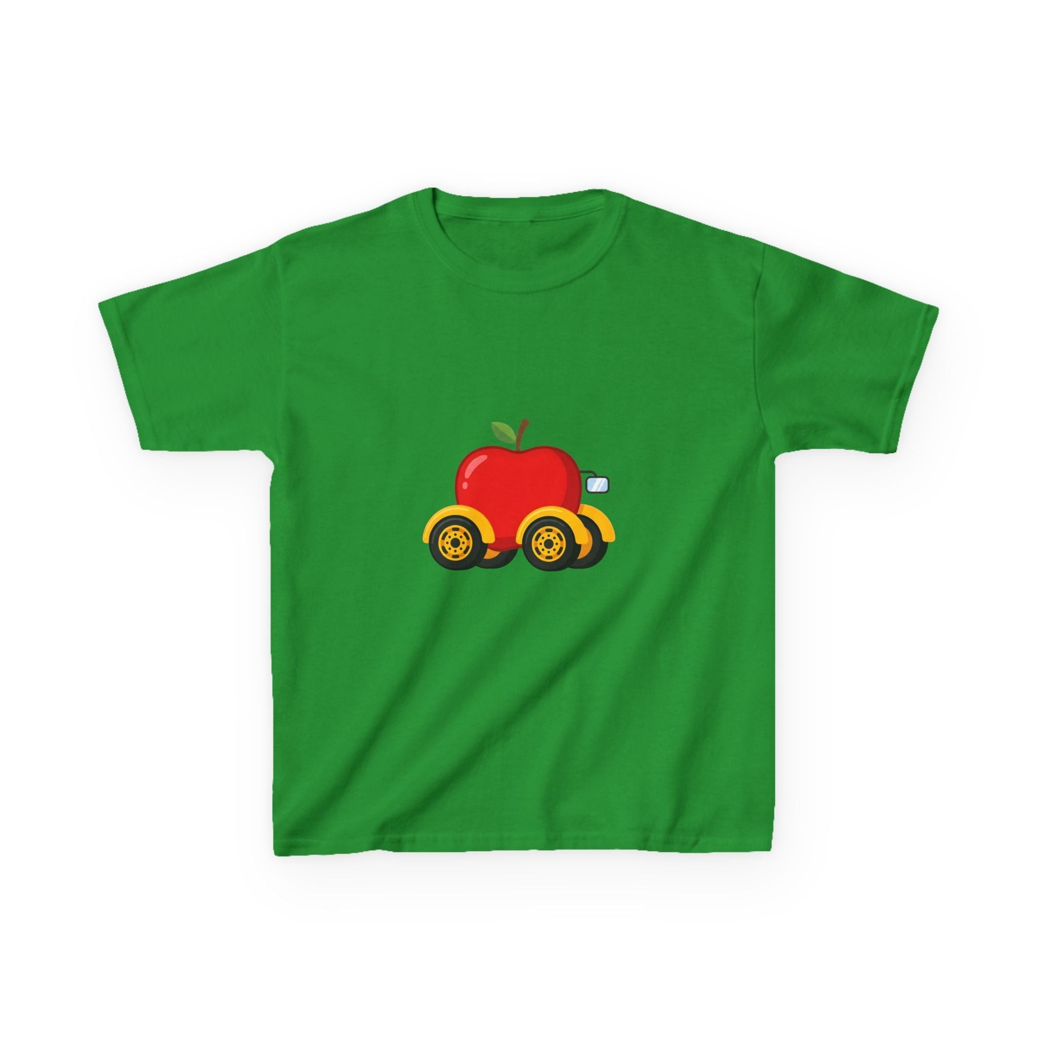 Kids T-Shirt - Apple On Wheels Graphic | Whimsical Fruit Car