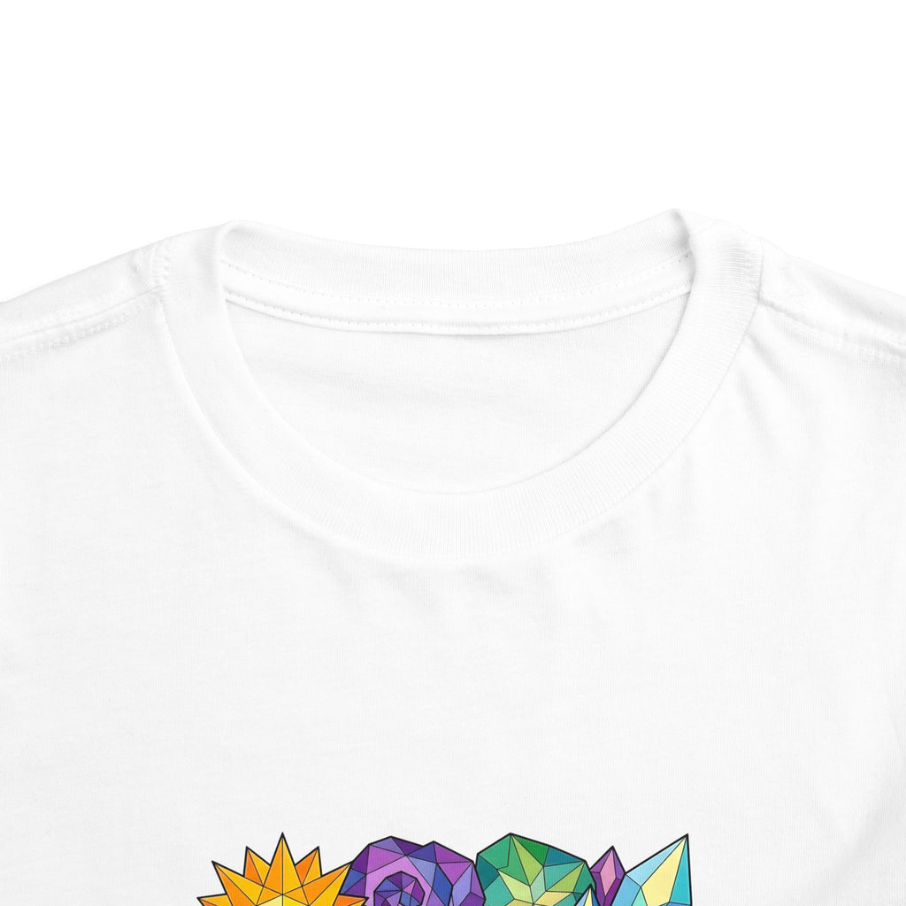 Toddler Tee - Vibrant Geometric Crystal & Gemstone Shirt