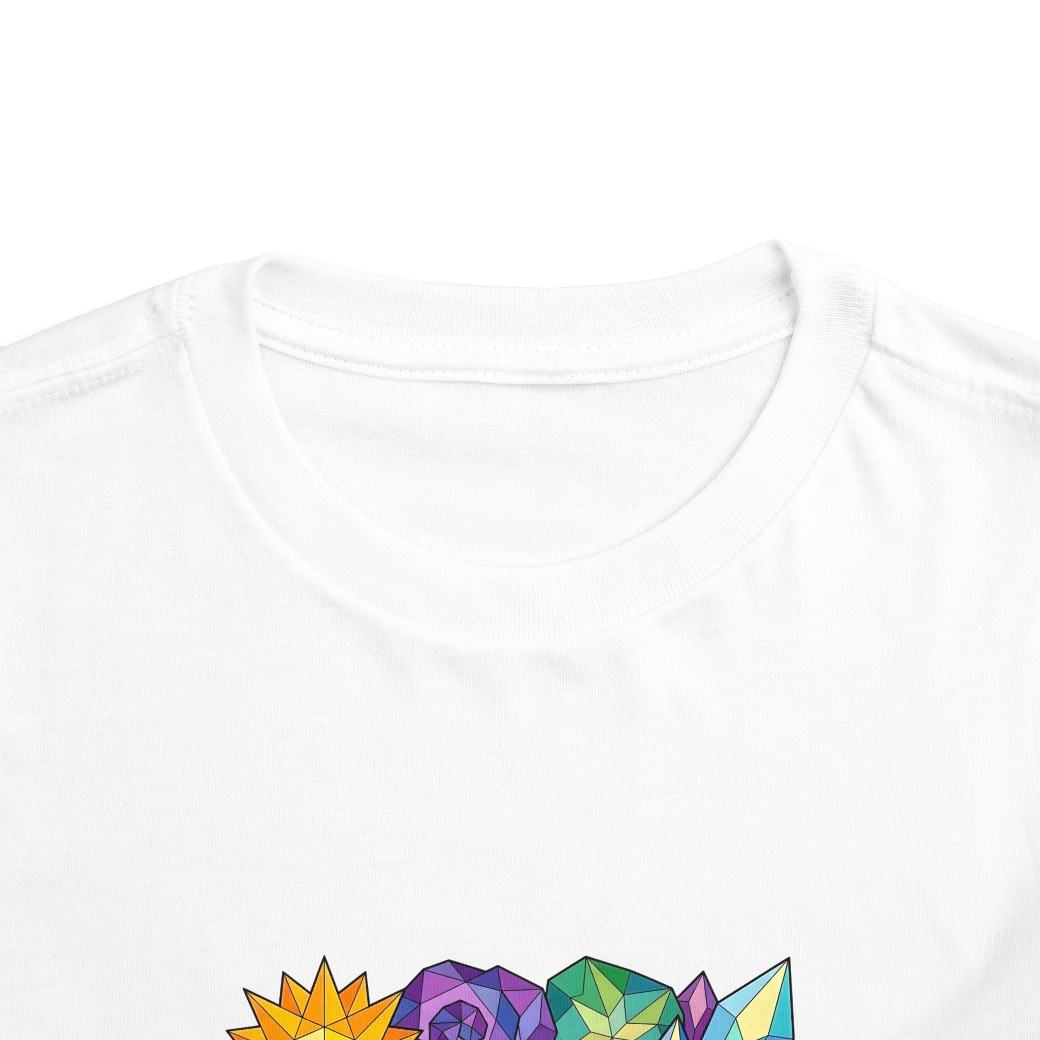 Toddler Tee - Vibrant Geometric Crystal & Gemstone Shirt