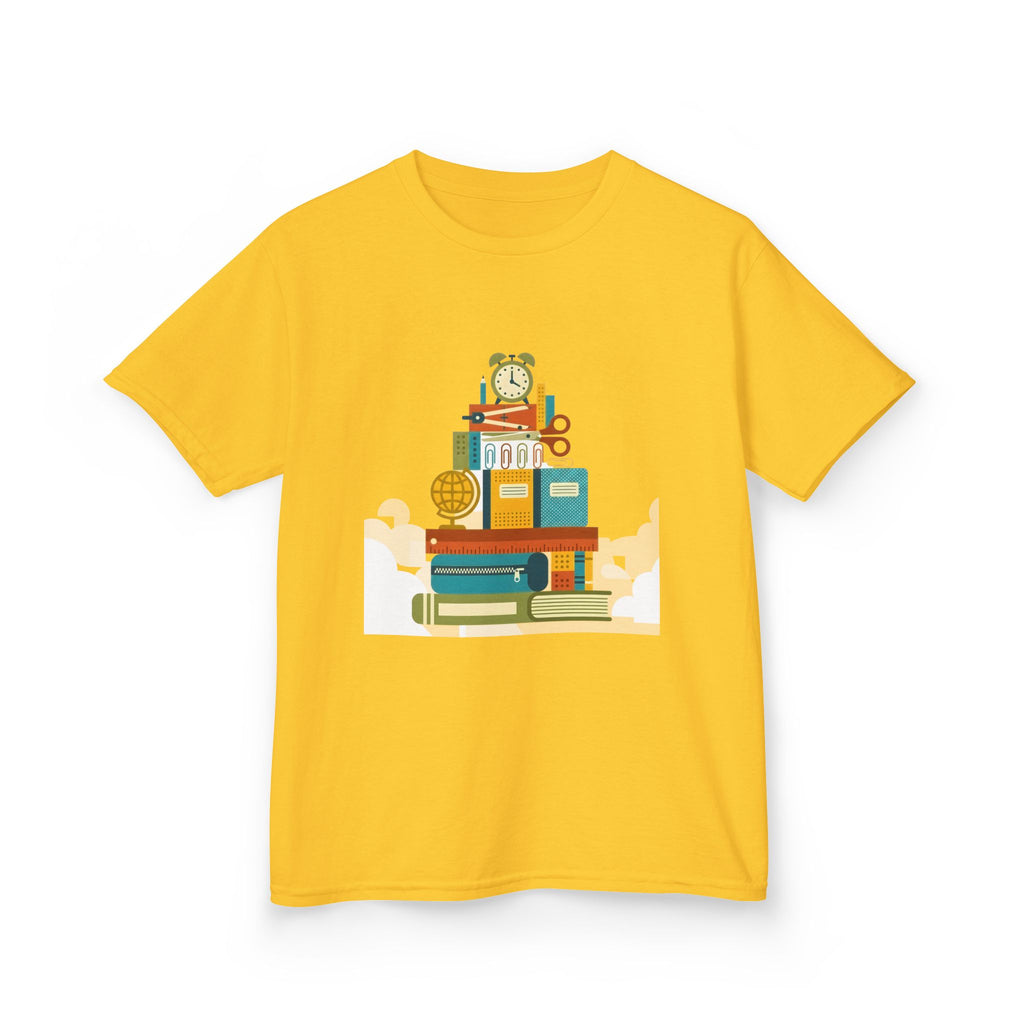 Kids Tee - Flat Vector School Supplies Stack | Back to School 2026