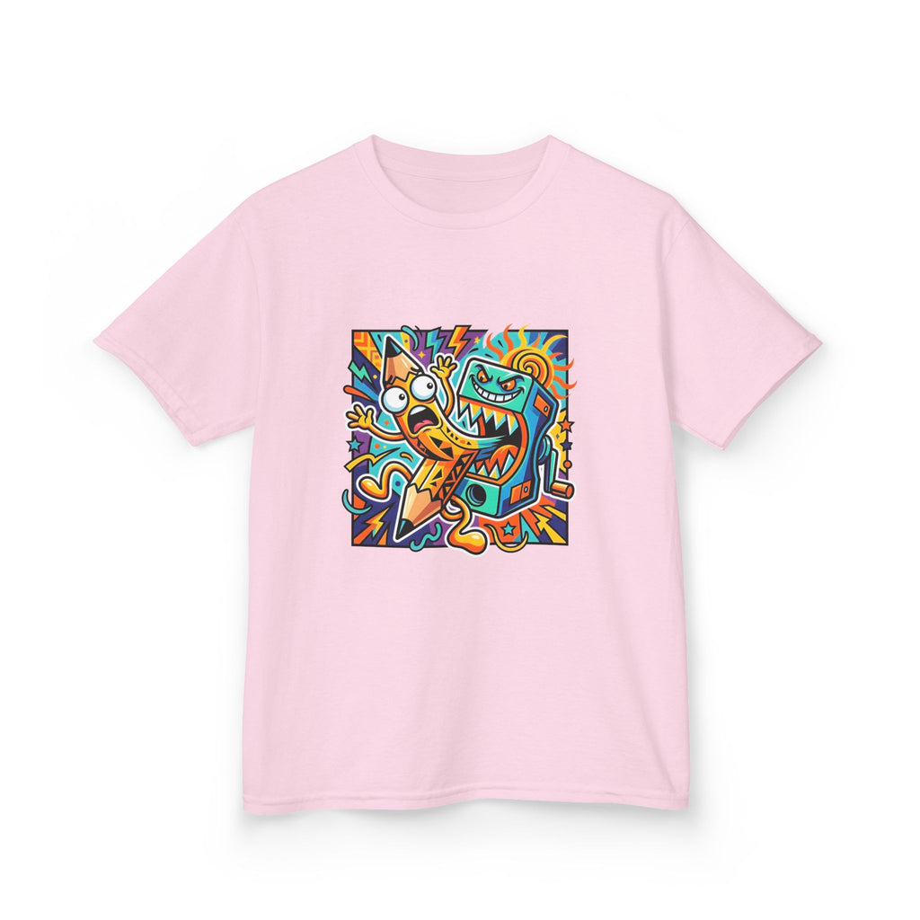 Kids Tee - Dynamic School Supplies Cartoon | Back to School Fun