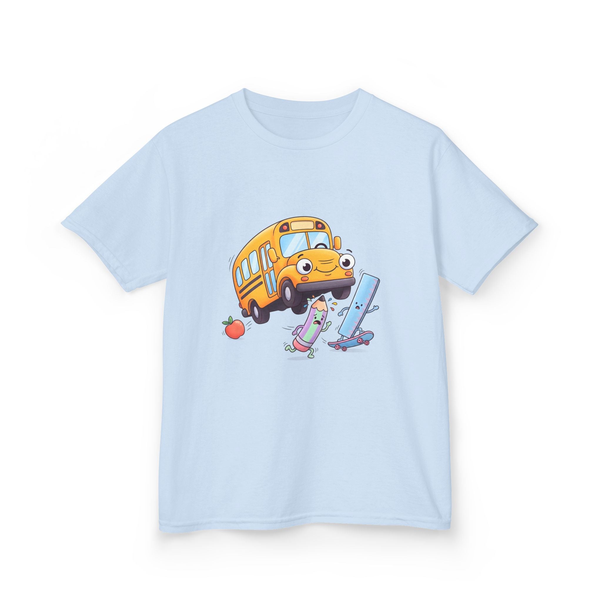 Kids School Bus Tee - Cute School Supplies Shirt | Back to School 2026