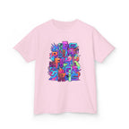 Kids Glitch Art Tee - FUNGUS Neon Cyberpunk Design | Retro