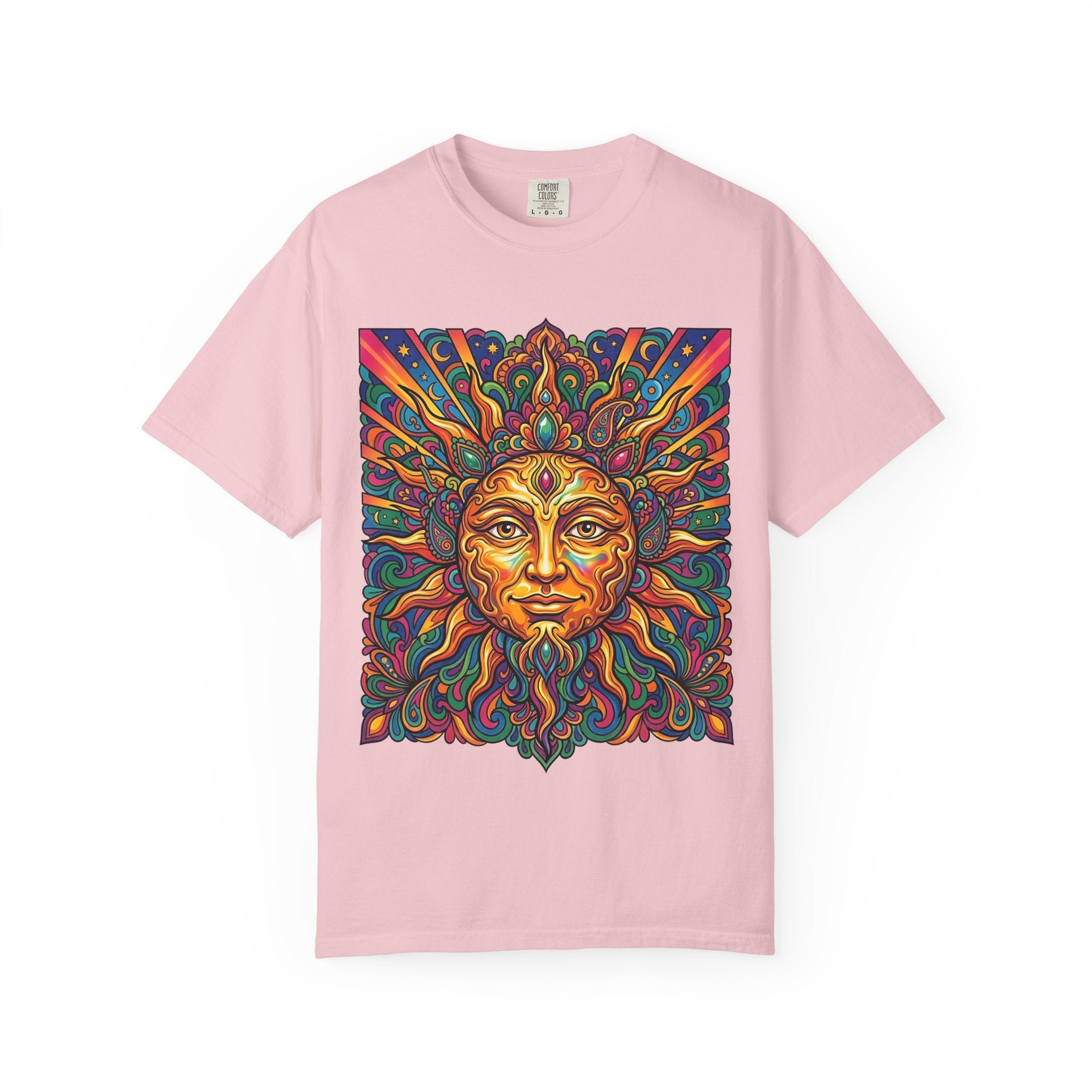 Unisex T-shirt - Psychedelic Sun Boho | Comfort Colors Garment-Dyed