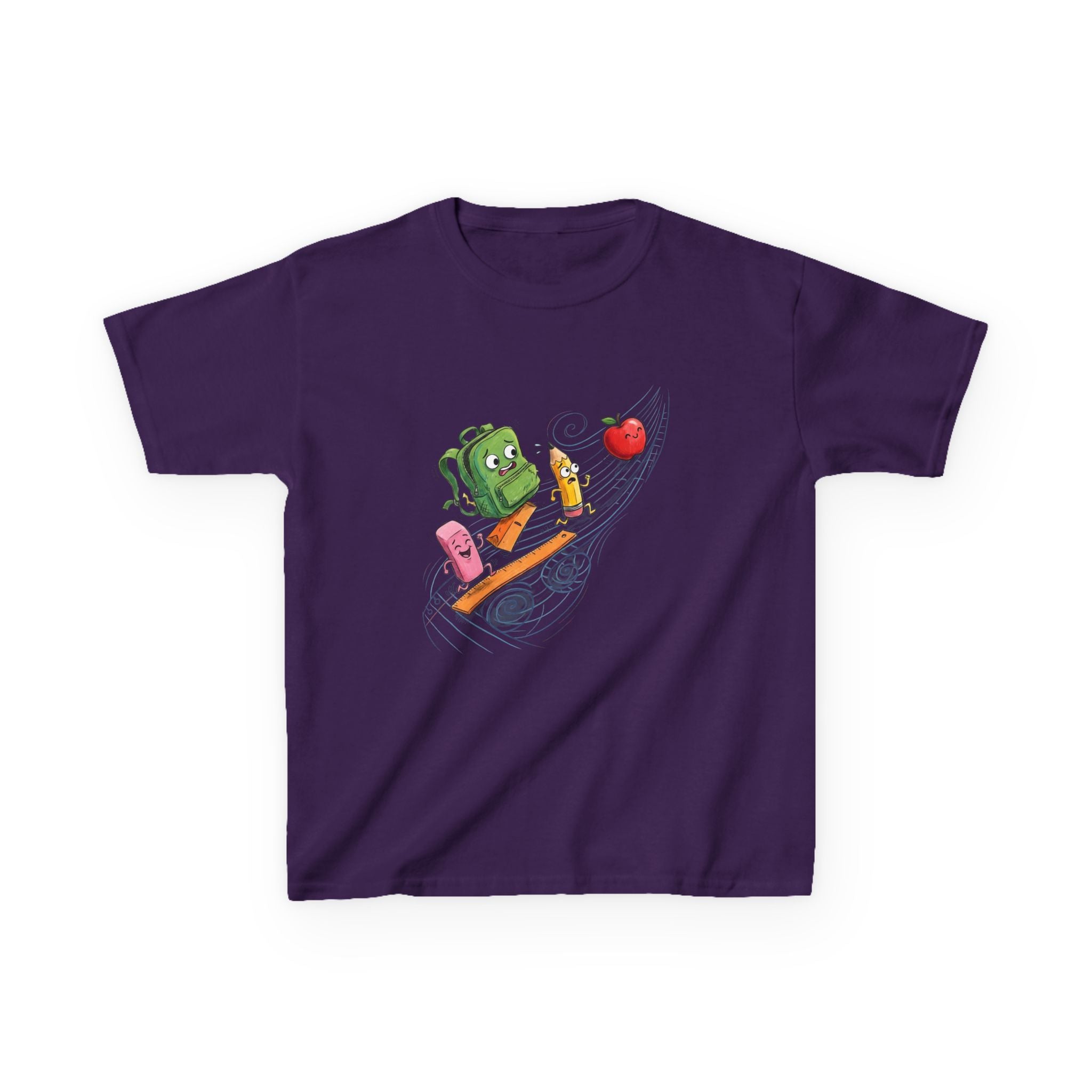 Kids Cartoon School Supplies T-Shirt - Back to School Chaos | 2026