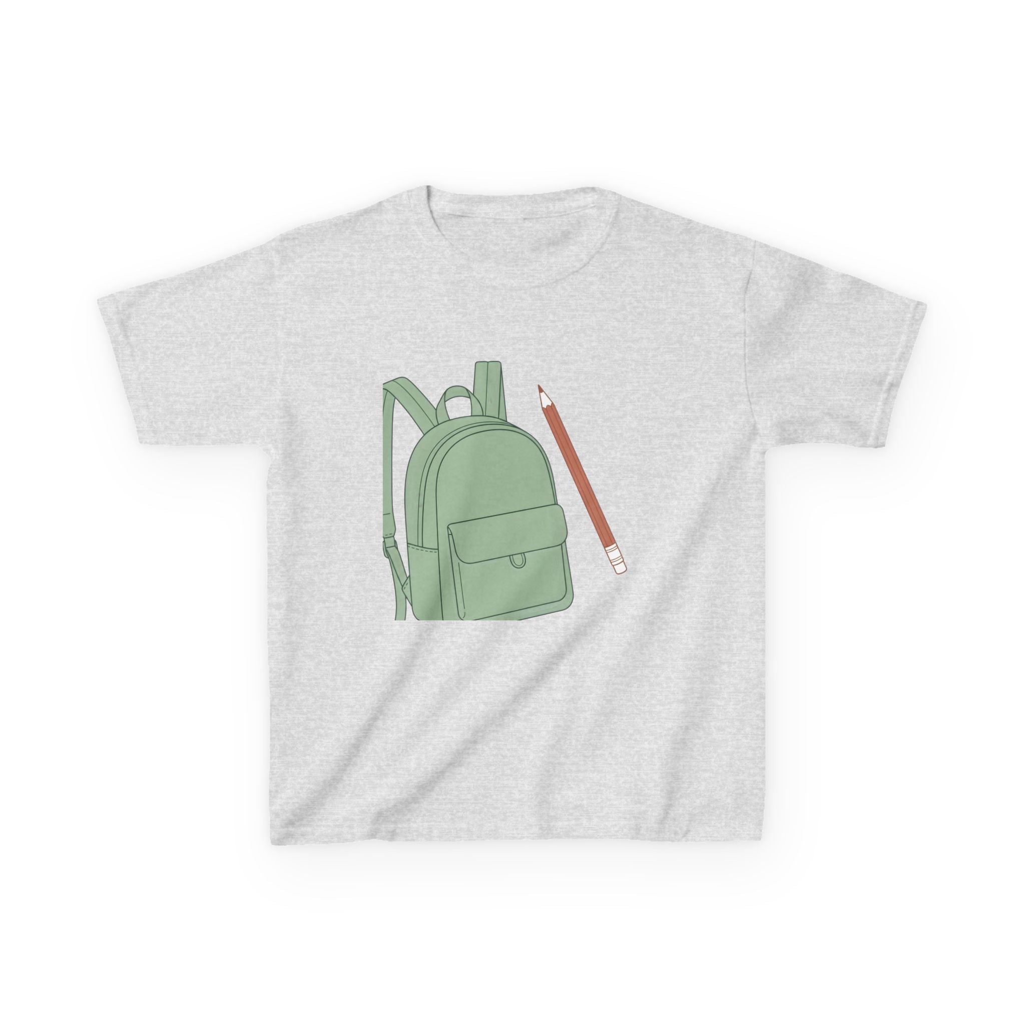 Kids Tee - Cartoon School Supplies Backpack Pencil | Back to School