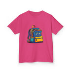 Kids Heavy Cotton Tee - Sad Backpack Cartoon | Back to School 2026