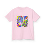 Kids Tee - Playful 90s Geometric Monsters | Retro Abstract