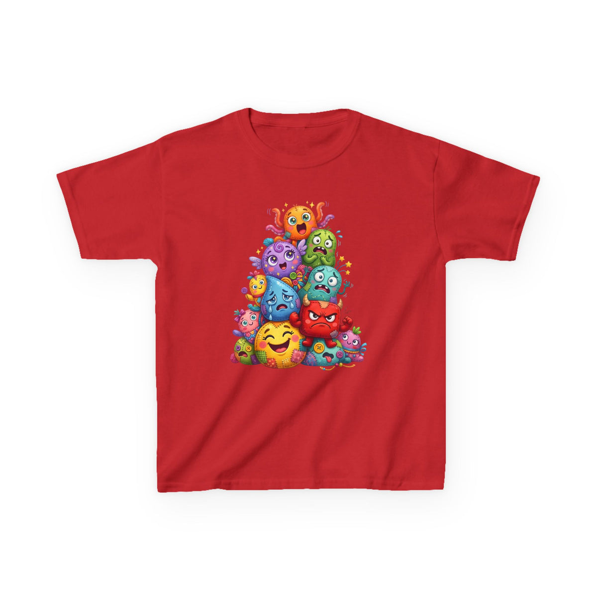 Kids T-Shirt - Cute Monster Pile | Whimsical Cartoon Design