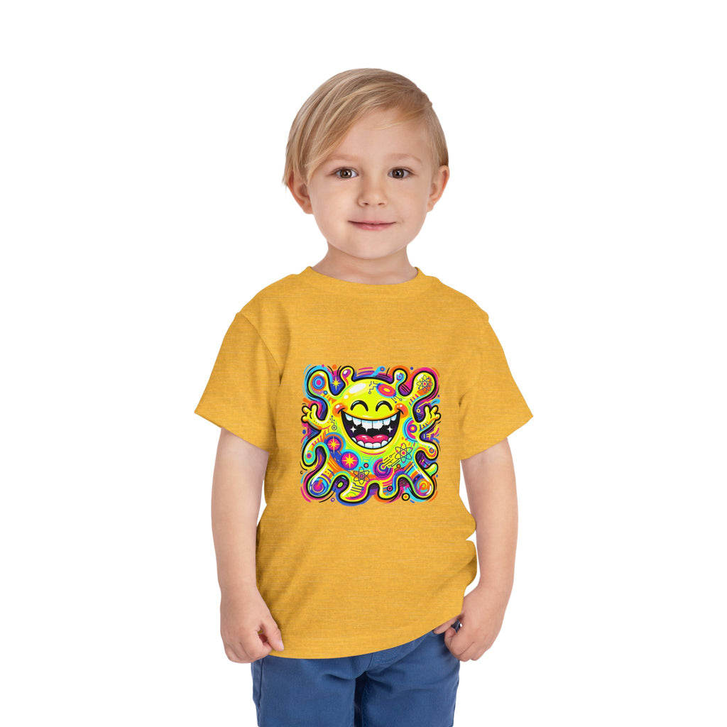Toddler Tee - Vibrant Psychedelic Monster | Kids Abstract Cartoon Art