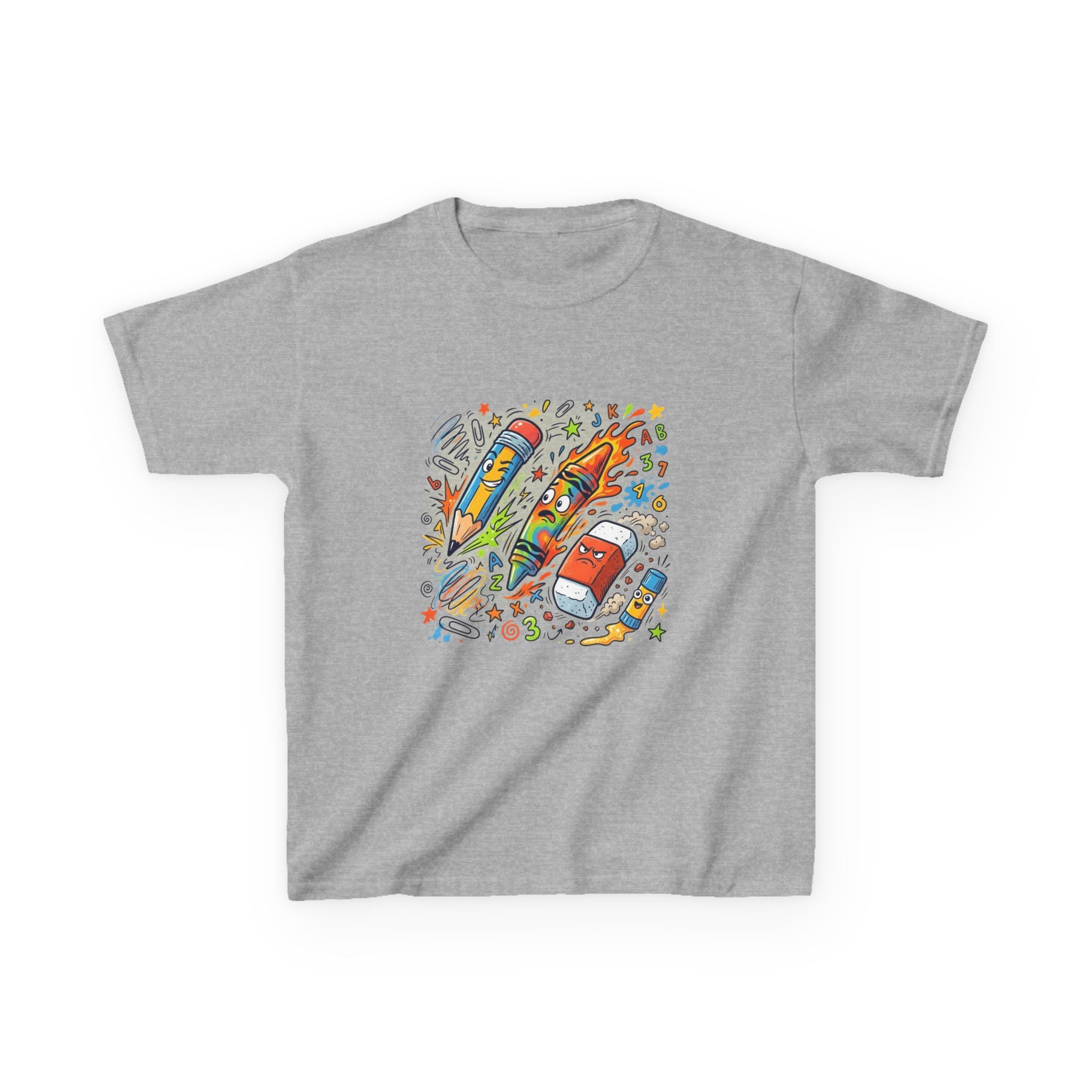Kids Tee - Vibrant Doodle School Supplies | Back to School