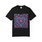 Unisex Garment-Dyed T-shirt - Cosmic Love | Psychedelic Heart Art