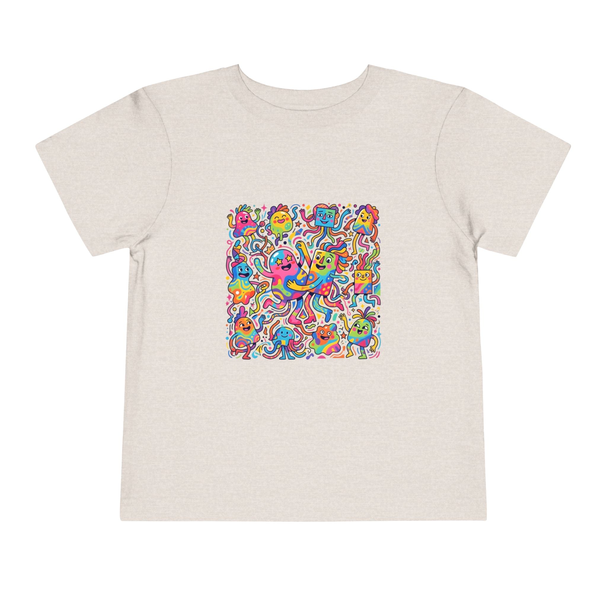 Toddler T-Shirt - Vibrant Whimsical Creatures | Doodle Art