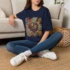 Unisex T-Shirt - Retro Psychedelic Theater Comedy Mask | Abstract Art