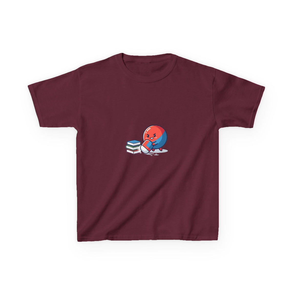 Kids Heavy Cotton Tee - Cute School Learning Cartoon Shirt