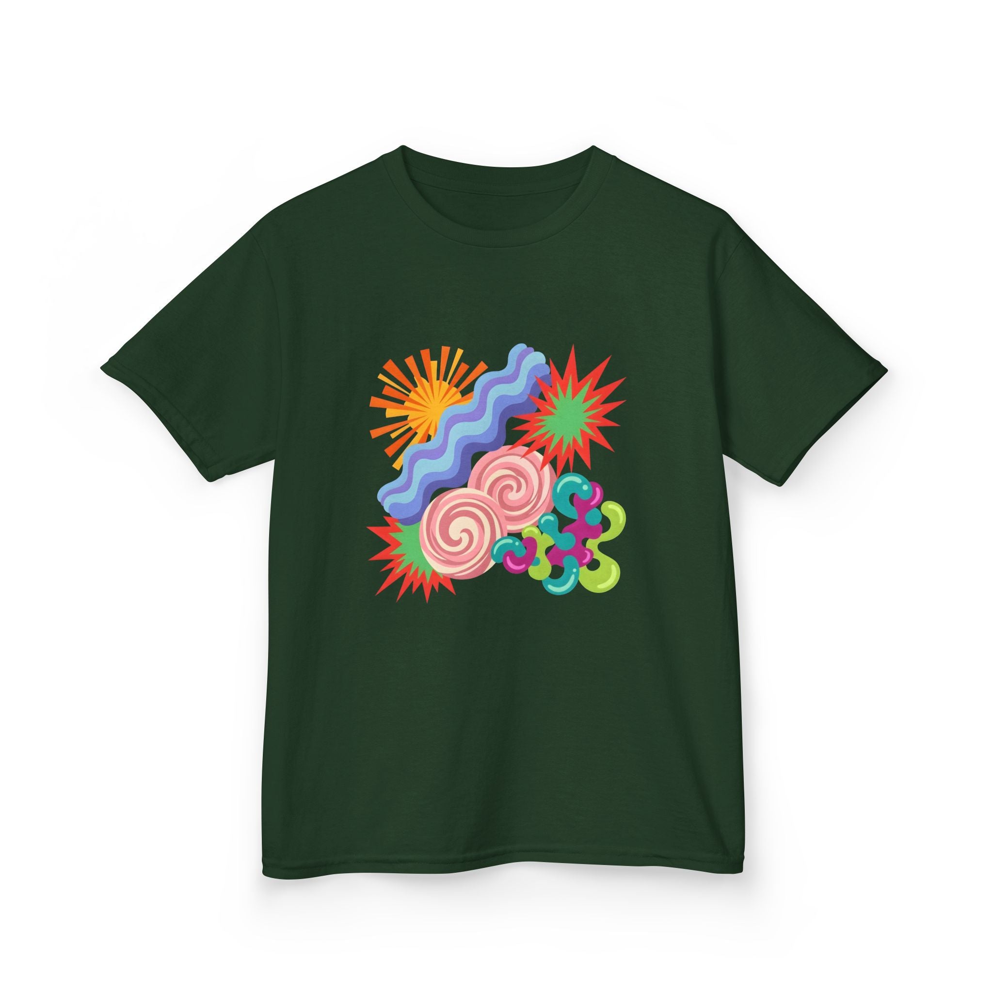 Kids T-Shirt - Playful Candy Explosion Abstract Art