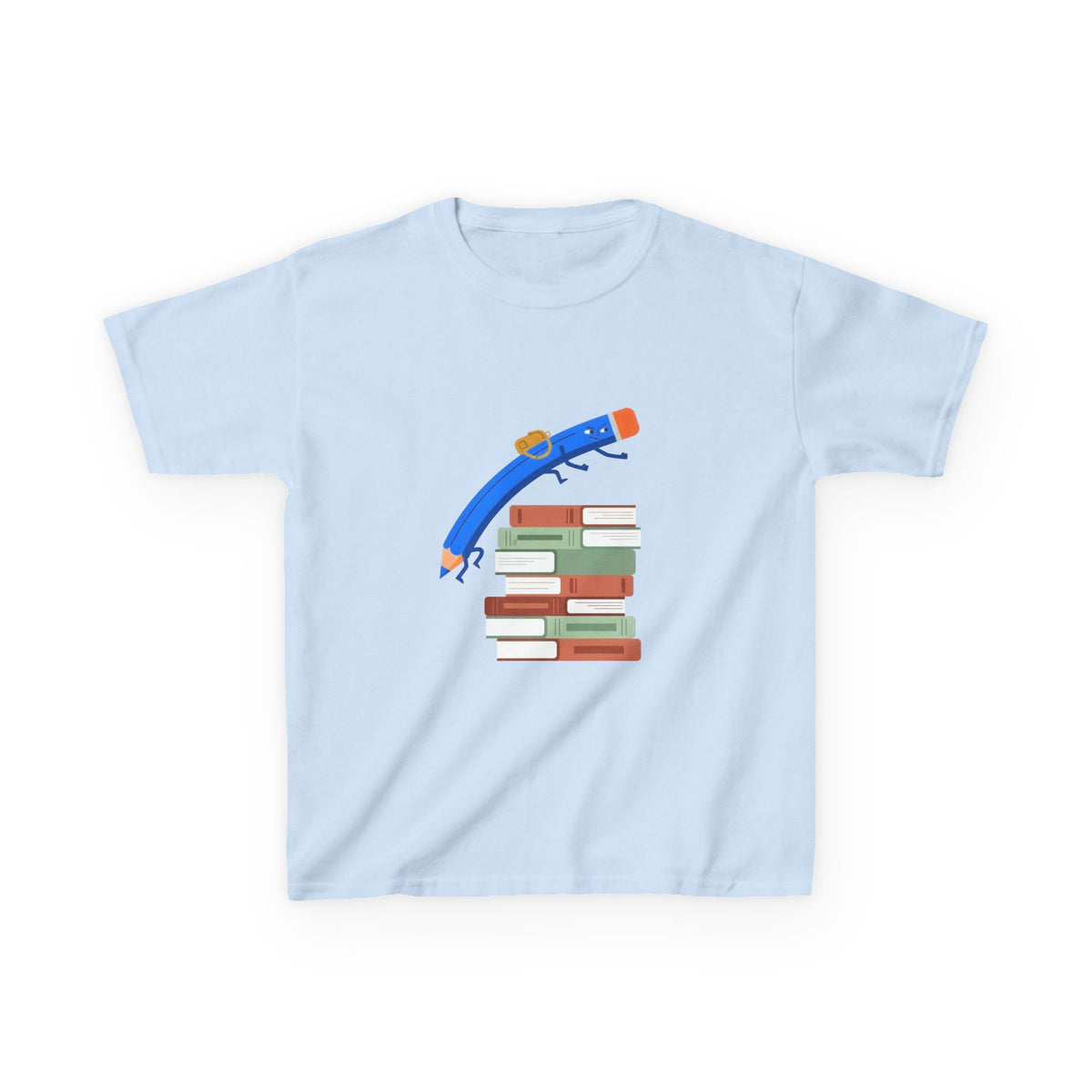 Kids Tee - Back to School Education | Books & Pencil