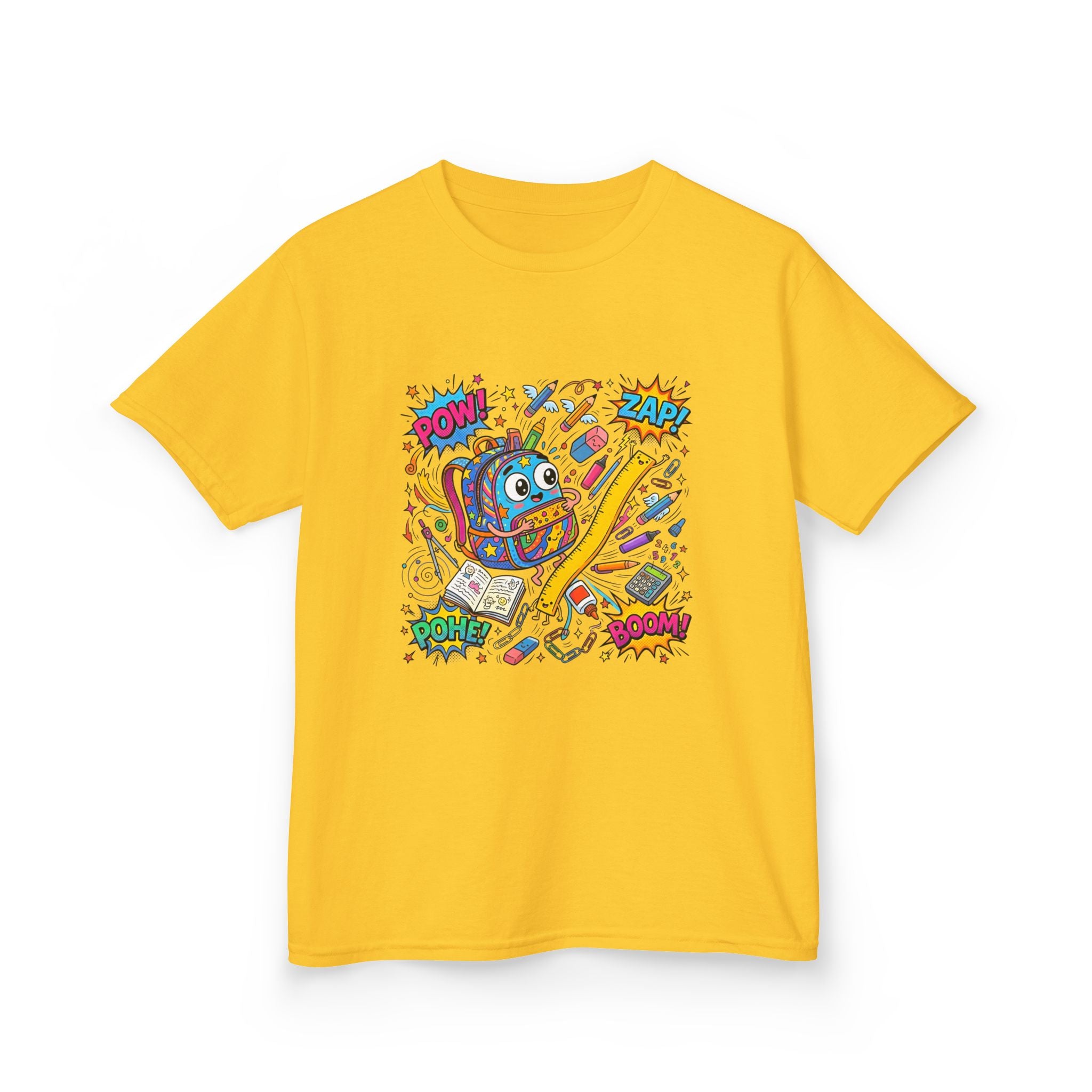 Kids T-Shirt - POW! ZAP! Comic School Supplies | Back to School
